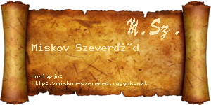 Miskov Szeveréd névjegykártya